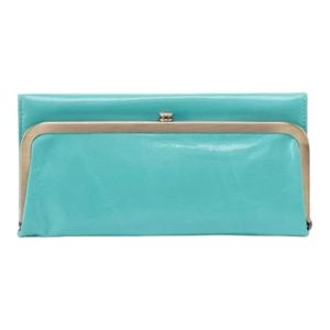 Hobo International Rachel Wallet Seafoam Green Brass Hardware Kiss Lock